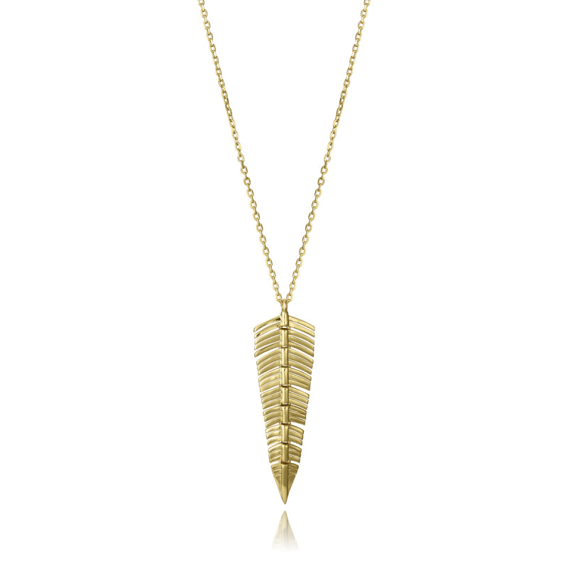 Collar Viceroy Plata baño de oro pluma 2338C100-00 | 59,00 € | Joyería Flores