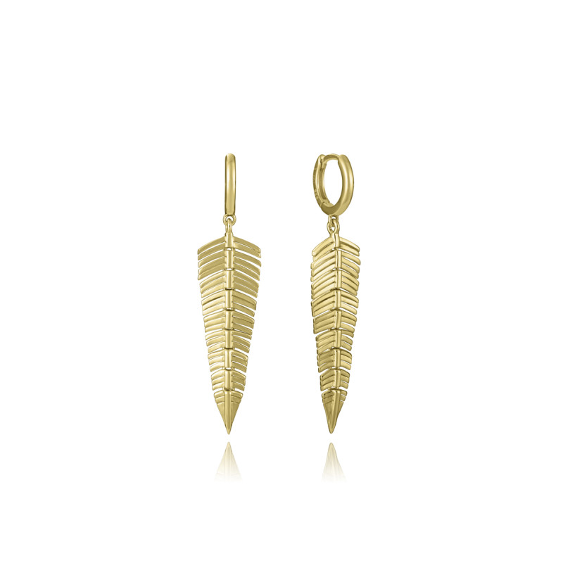 Pendientes Viceroy Plata baño oro pluma 2338E100-00 | 75,00 € | Joyería Flores Pendientes Viceroy Plata baño oro pluma 2338E100-00 | 75,00 € | Joyería Flores