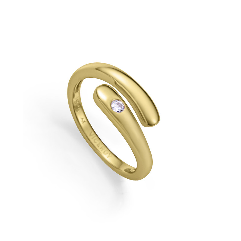 Anillo Viceroy plata baño oro circonita 2352A012-30 | 49,00 € | Joyería Flores