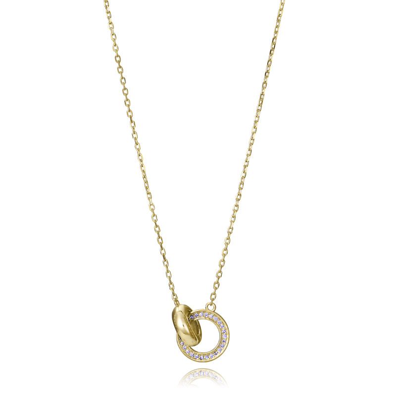 Collar Viceroy plata baño oro circonita 2353C100-30 | 59,00 € | Joyería Flores