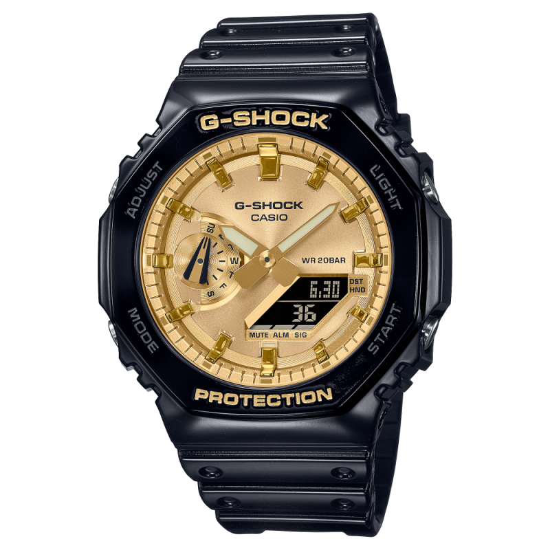 Reloj Casio G-Shock Negro y Dorado GA-2100GB-1AER | 129,00 € | Joyería Flores