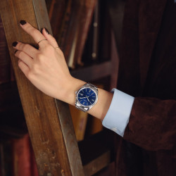 Reloj Casio Analógico Plateado Esfera Azul Marino | 59,90 € | Joyería Flores