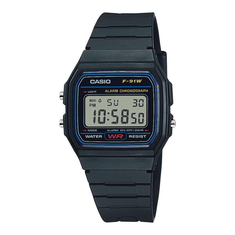 Reloj Casio Clásico Resina Negra F-91W-1YER | 19,90 € | Joyería Flores