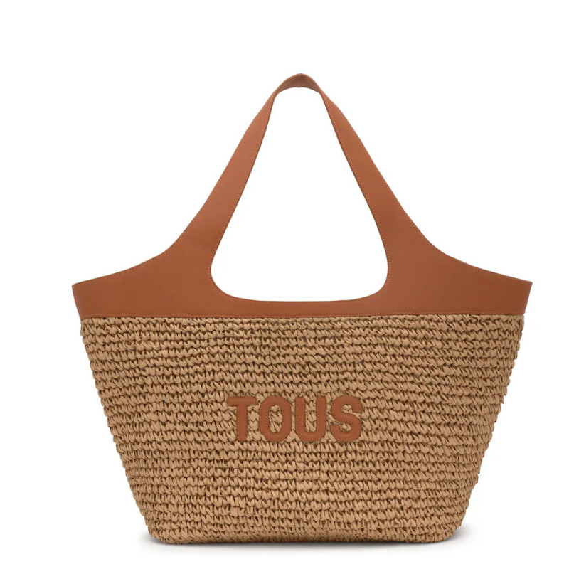 Capazo grande camel TOUS Lirio Rafia 2002205243 | 179,00 € | Joyería Flores