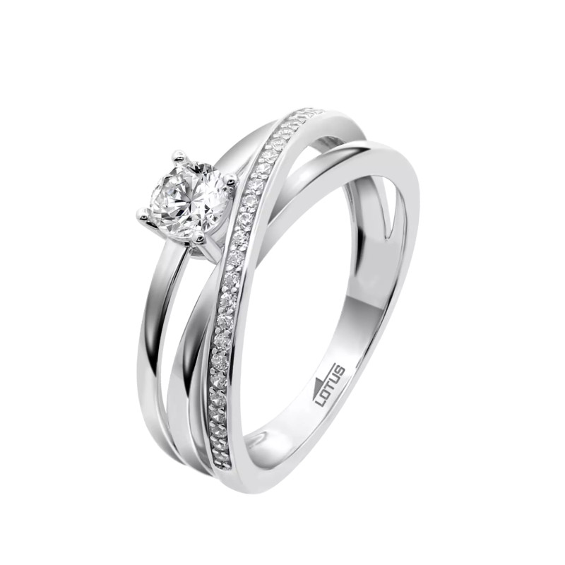 Anillo Lotus Silver Circonitas Mujer LP3732-3/118 | 39,00 € | Joyería Flores