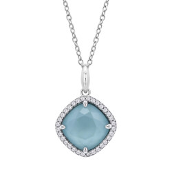 Collar Lotus Silver Piedra Azul LP3921-1/2 | 49,90 € | Joyería Flores