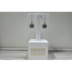 Pendientes largos botón charro en plata HP004-D | HP004-D | 17,44 € | Botón Charro
