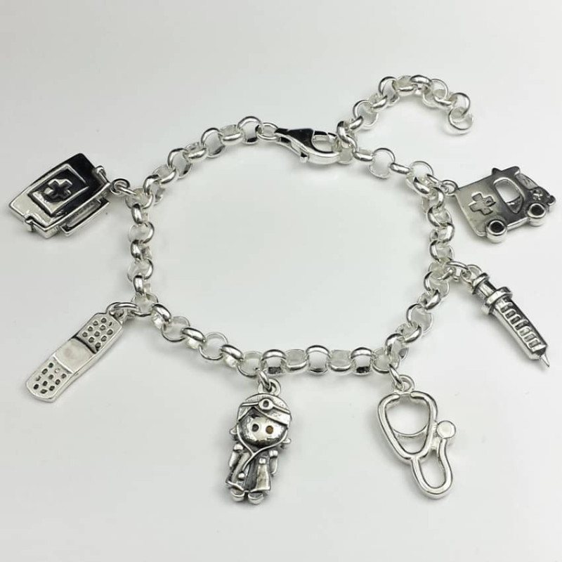 Pulsera Enfermera ARA05 plata 7744-MINI | 69,90 € | Joyería Flores