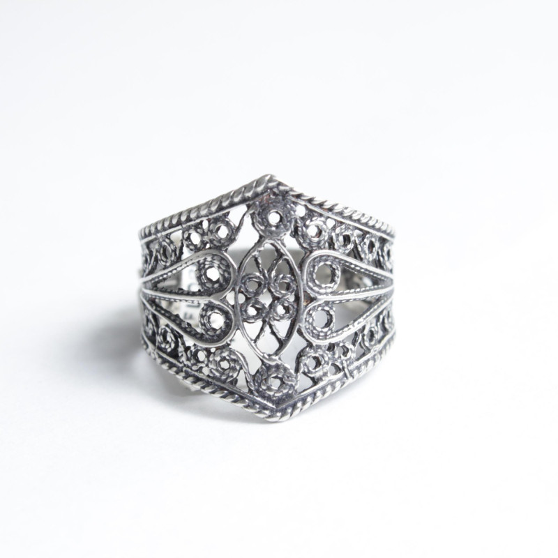Sortija Filigrana Botón Charro Plata BC001400008 | 17,38 € | Joyería Flores