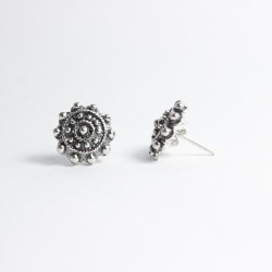 Pendientes Botón Charro en Plata de Ley 004-D | 12,38 € | Joyería Flores