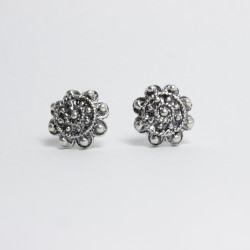 Pendientes Botón Charro en Plata de Ley 003-D | 8,13 € | Joyería Flores