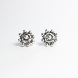 Pendientes Botón Charro en Plata de Ley 004S | 10,62 € | Joyería Flores