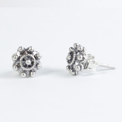 Pendientes Botón Charro en Plata de Ley 001 | 6,88 € | Joyería Flores
