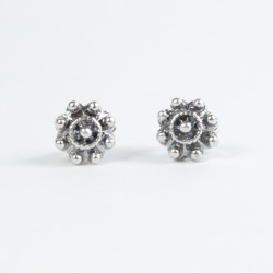 Pendientes Botón Charro en Plata de Ley 001 | 6,88 € | Joyería Flores