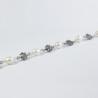 Pulsera botón charro con perlas en plata 001P-6-5 | 24,88 € | Joyería Flores