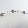 Pulsera botón charro con perlas en plata 001P-6-5 | 24,88 € | Joyería Flores