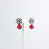 Pendientes botón charro coral plata 002/CORAL | 11,13 € | Joyería Flores