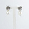 Pendientes Botón Charro Perla Plata 002/PERLA | 11,13 € | Joyería Flores