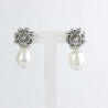Pendientes Botón Charro Perla Plata 002/PERLA | 11,13 € | Joyería Flores