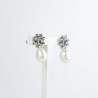 Pendientes Botón Charro Perla Plata 002/PERLA | 11,13 € | Joyería Flores