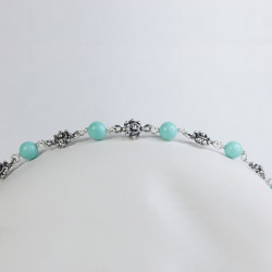 Pulsera Botón Charro Turquesas Plata 002T-8-7 | 38,63 € | Joyería Flores