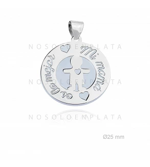 NoSoloEnPlata Colgante de plata con piedra sintética 138696 138696 NoSoloEnPlata