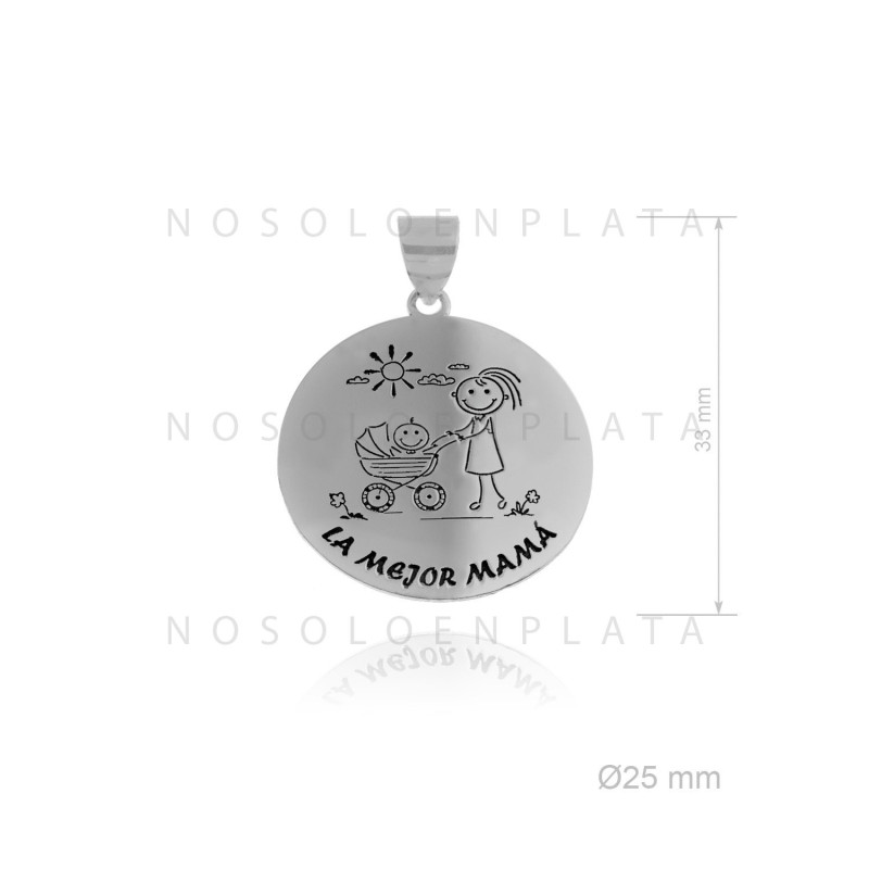 Colgante Plata de ley La Mejor Mamá 133564 | 26,50 € | Joyería Flores Colgante Plata de ley La Mejor Mamá 133564 | 26,50 € | Joyería Flores