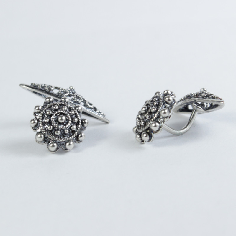 Gemelos Botón Charro en Plata 004-NG | 25,63 € | Joyería Flores