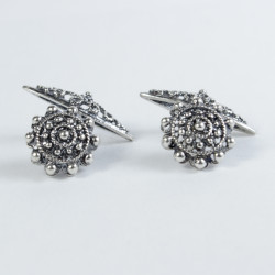 Gemelos Botón Charro en Plata 004-NG | 25,63 € | Joyería Flores
