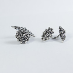 Gemelos Botón Charro en Plata 004-NG | 25,63 € | Joyería Flores