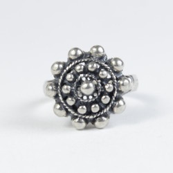 Anillo botón Charro en plata de ley BC522/0 | 16,88 € | Joyería Flores