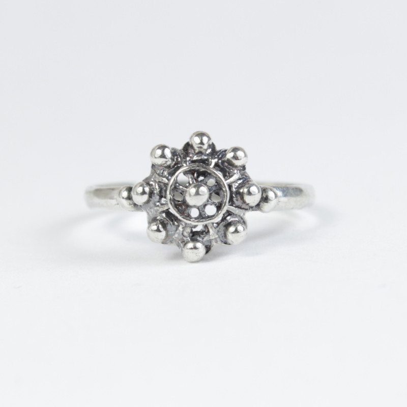 Anillo Botón Charro en Plata de Ley BC517/O | 10,62 € | Joyería Flores