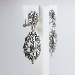 Pendientes Teja Botón charro Plata de Ley 532/AB | 59,94 € | Joyería Flores