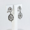 Pendientes teja Botón charro plata de ley 531-AB | 37,38 € | Joyería Flores