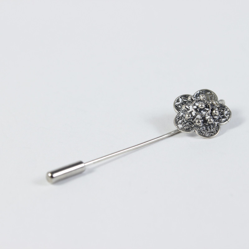 Broche flor botón charro plata de Ley F21-A | 9,38 € | Joyería Flores Broche flor botón charro plata de Ley F21-A | 9,38 € | Joyería Flores