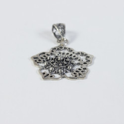 Colgante Flor Botón Charro Plata de Ley CF43 | 26,13 € | Joyería Flores