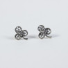 Pendientes Trébol botón charro plata F-112-PRESION | 11,88 € | Joyería Flores