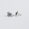 Pendientes Trébol botón charro plata F-112-PRESION | 11,88 € | Joyería Flores