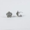 Pendientes flor botón charro plata de Ley F21/O | 22,37 € | Joyería Flores