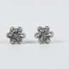 Pendientes flor botón charro plata F-114-OMEGA | 19,88 € | Joyería Flores