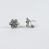 Pendientes flor botón charro plata F-114-OMEGA | 19,88 € | Joyería Flores