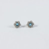 Pendientes botón charro Turquesas plata F48/T | 6,88 € | Joyería Flores