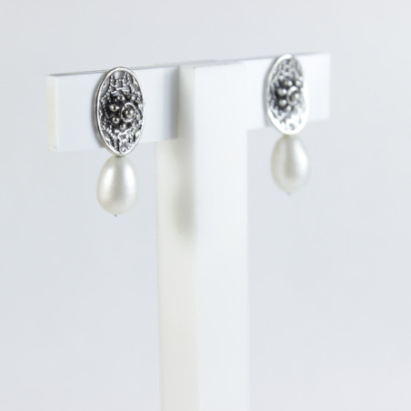 Pendientes Pendientes filigrana botón charro con perla en plata F26/PERLA F26/PERLA BotonCharro Pendientes Pendientes filigrana botón charro con perla en plata F26/PERLA F26/PERLA BotonCharro