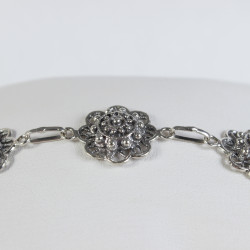 Pulsera flor botón charro en plata F55 | 48,63 € | Joyería Flores