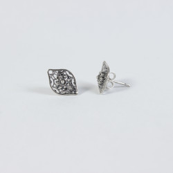 Pendientes filigrana Botón Charro Plata F-31-P | 9,38 € | Joyería Flores