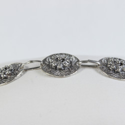Pulsera filigrana botón charro en plata F39-PULS | 43,63 € | Joyería Flores