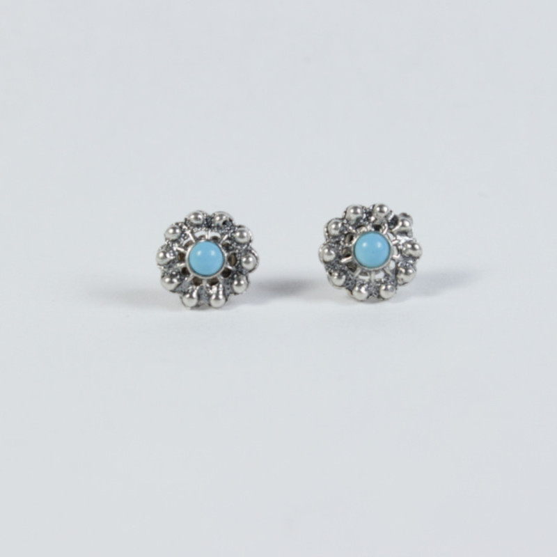 Pendientes botón charro Turquesas plata F79/TURQUESA | 9,88 € | Joyería Flores Pendientes botón charro Turquesas plata F79/TURQUESA | 9,88 € | Joyería Flores