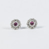 Pendientes botón charro en plata F79/ROSA | 9,88 € | Joyería Flores