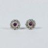 Pendientes botón charro en plata F79/ROSA | 9,88 € | Joyería Flores