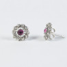 Pendientes botón charro en plata F79/ROSA | 9,88 € | Joyería Flores